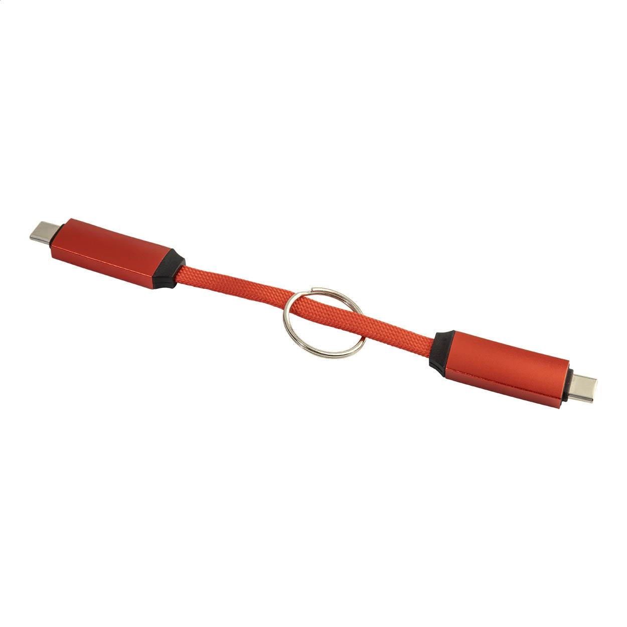 Breloc cu cablu USB-C de 60 W Keycab Roșu