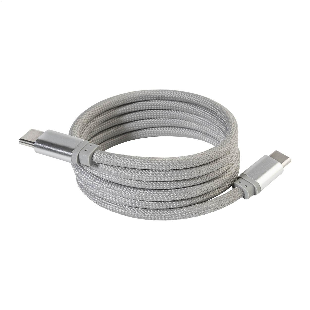 Cablu USB-C magnetic de 60 W Magsle Argintiu