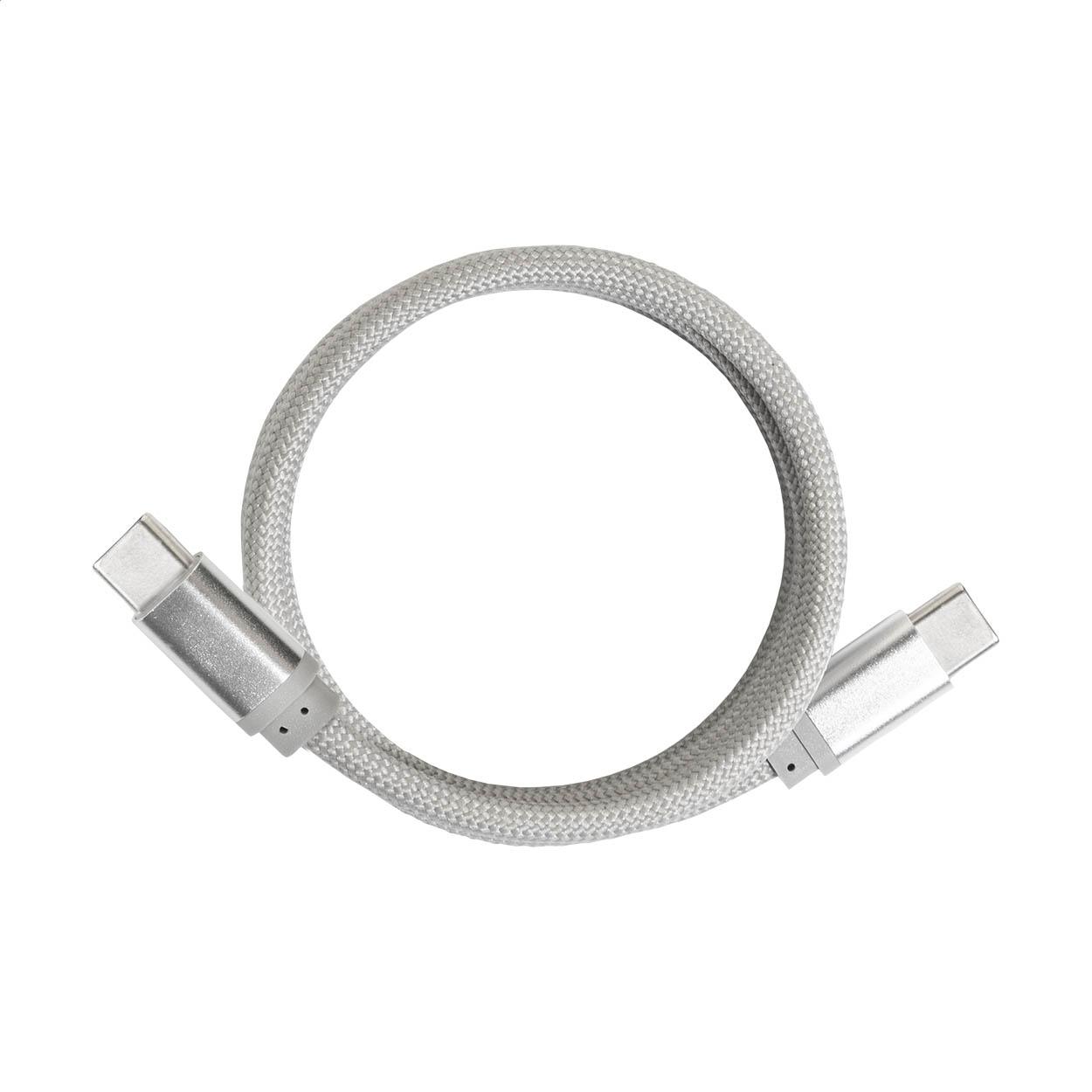 Cablu USB-C magnetic de 60 W Magsle Argintiu