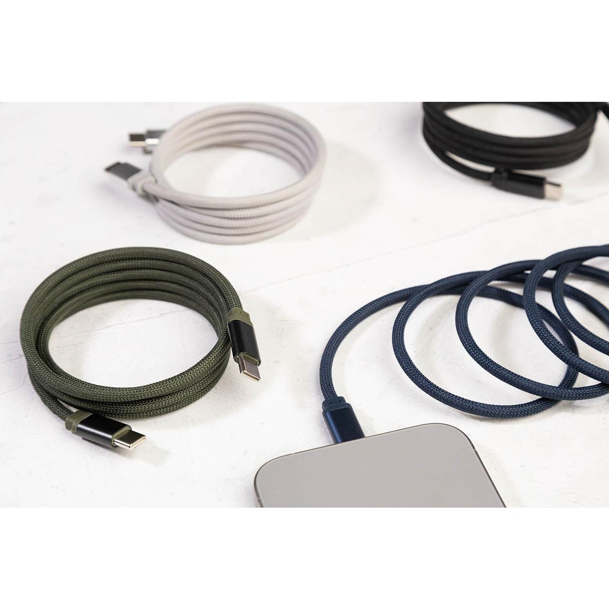 Cablu USB-C magnetic de 60 W Magsle verde închis