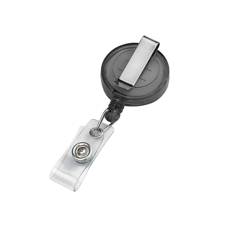 Suport pentru ecusoane retractabil PULL Negru