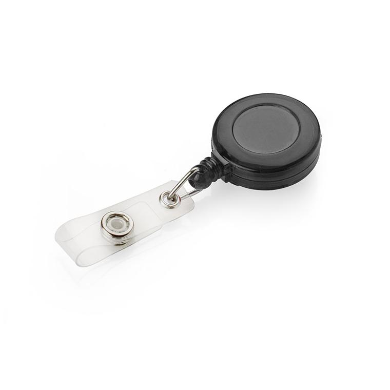 Suport pentru ecusoane retractabil PULL negru