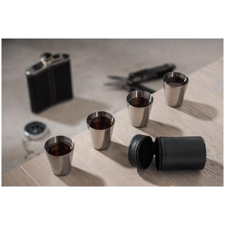 Set de pahare CHEERS 30 ml - 4 buc. argintiu