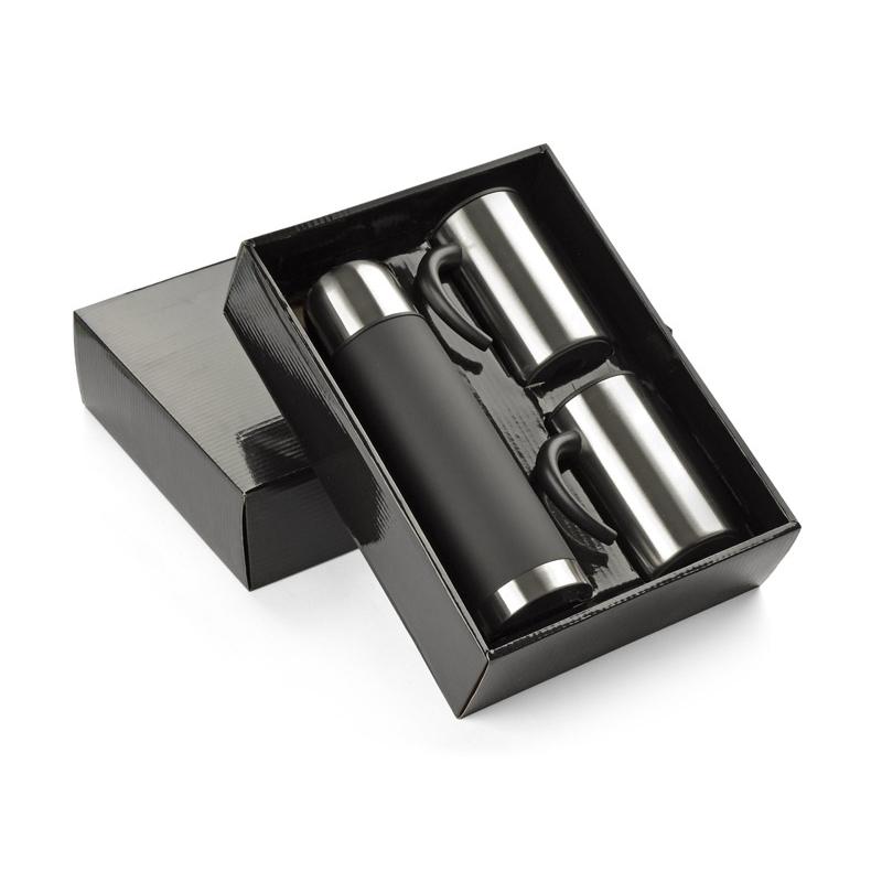 Set cadou ACON (Termos 500 ml și 2 căni de călătorie 260 ml) argintiu