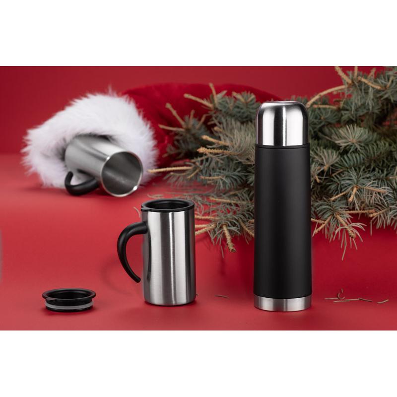 Set cadou ACON (Termos 500 ml și 2 căni de călătorie 260 ml) argintiu