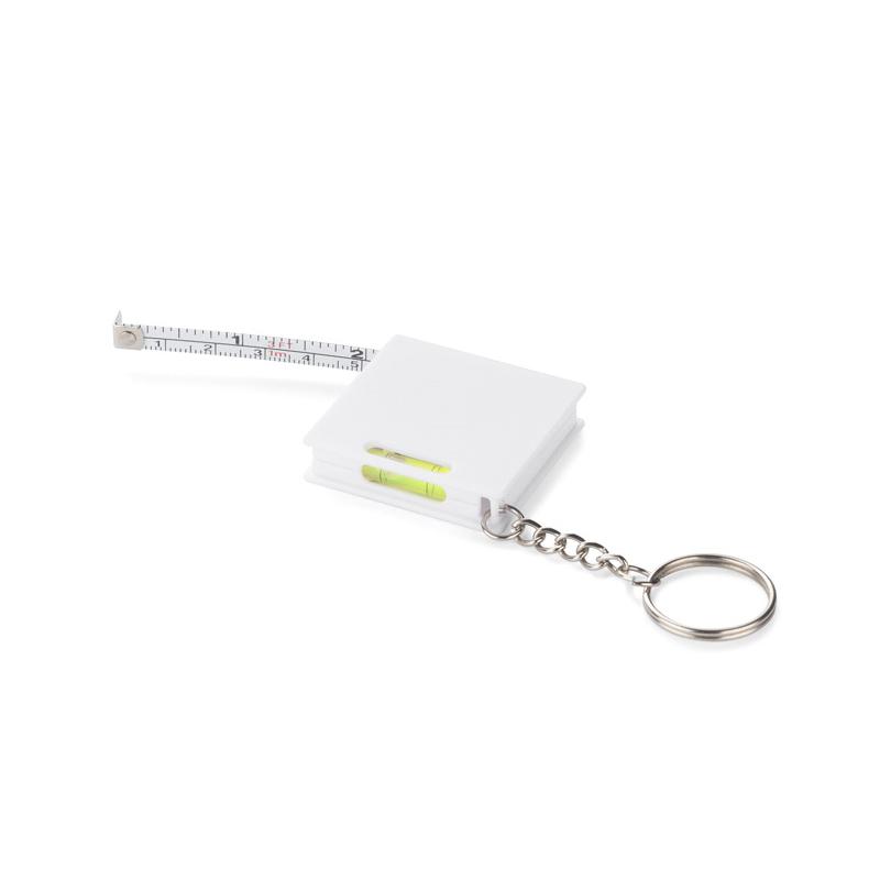 Breloc cu ruletă de măsurat RIZO 1 m alb