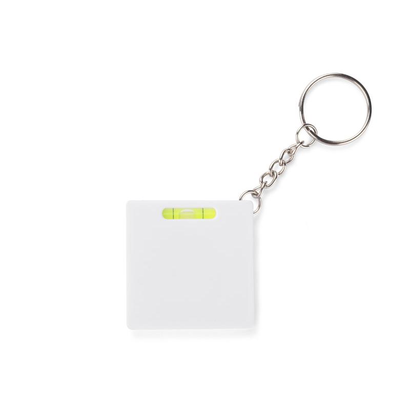 Breloc cu ruletă de măsurat RIZO 1 m alb