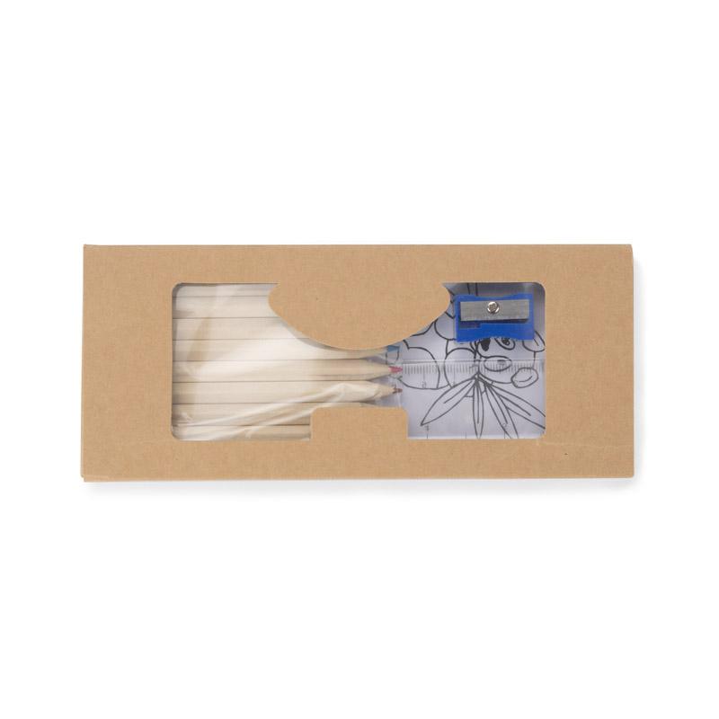 Creioane colorate cu o carte de colorat DECOR natural