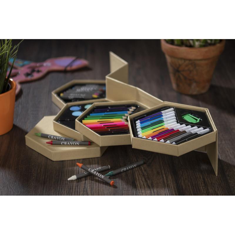 Set de pictură ARTIST (creioane, creioane colorate, markere, vopsele) bej