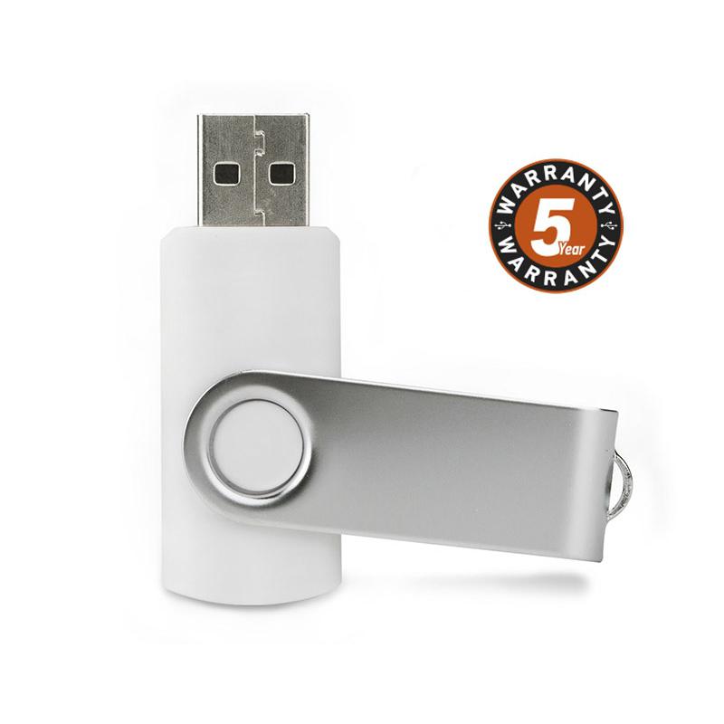 Stick USB TWISTER 8 GB alb