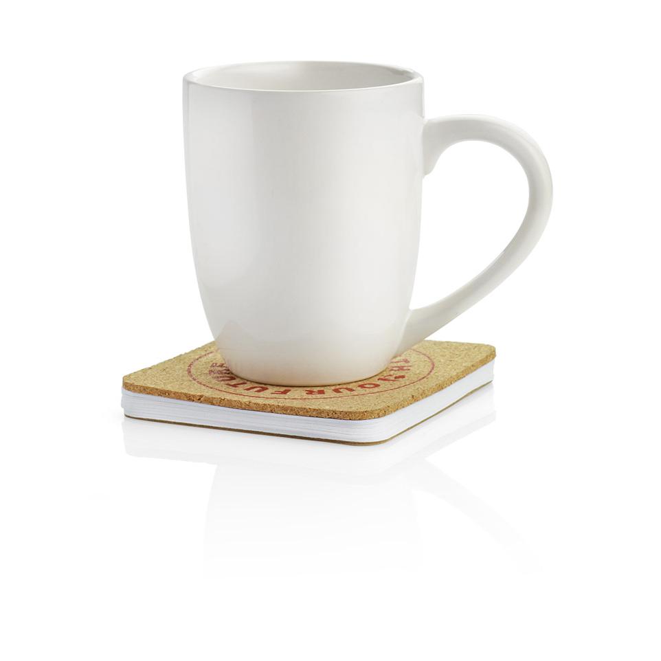 Bloc de notițe - suport de pahar MAT bej