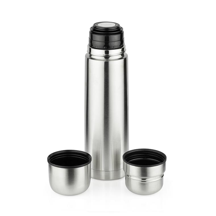 Termos cu două cupe PAVO 750 ml argintiu