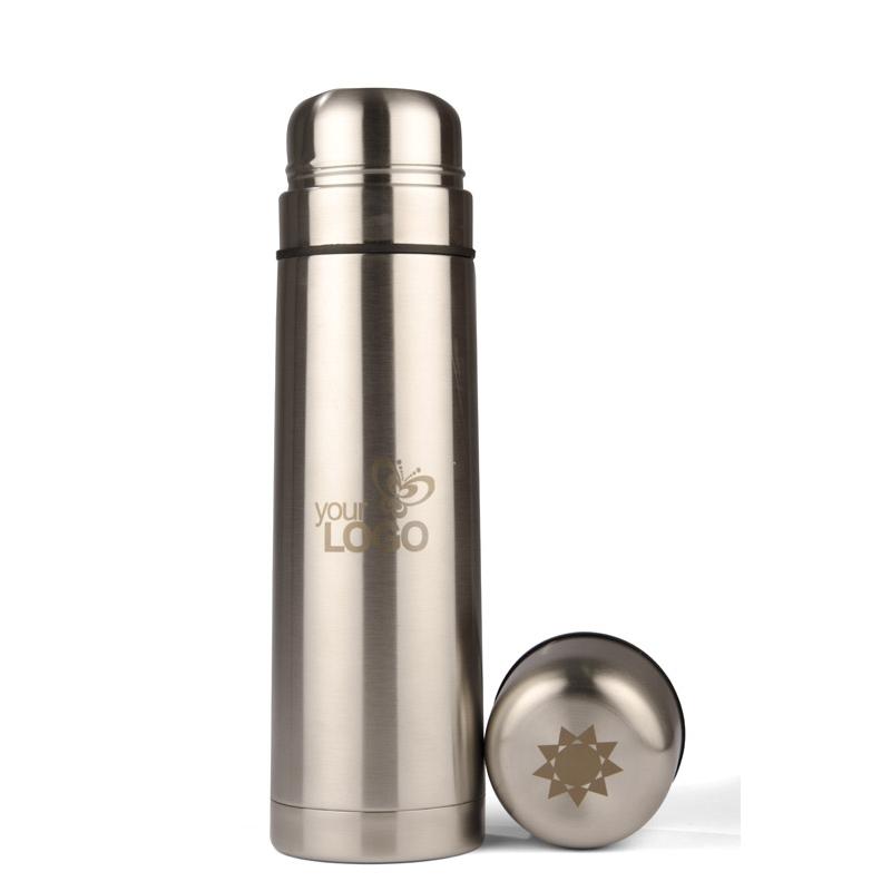 Termos cu două cupe PAVO 750 ml argintiu