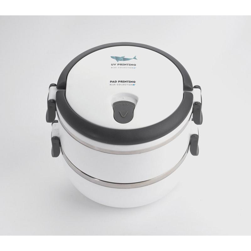 Recipient pentru alimente TOGO 700 + 700 ml alb