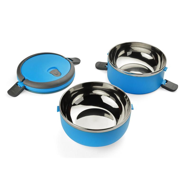 Recipient pentru alimente TOGO 700 + 700 ml albastru