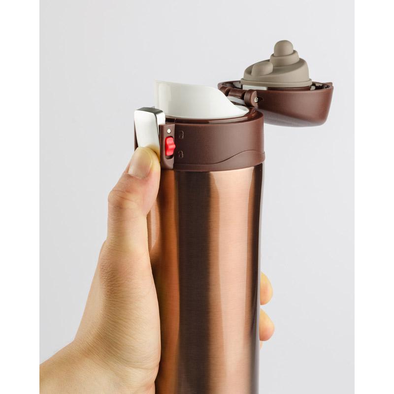 Cană termoizolantă pentru călătorie LOCK 440 ml maro