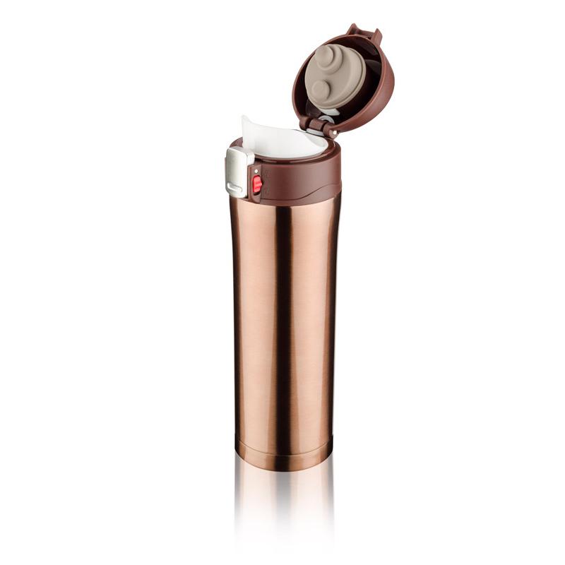 Cană termoizolantă pentru călătorie LOCK 440 ml maro