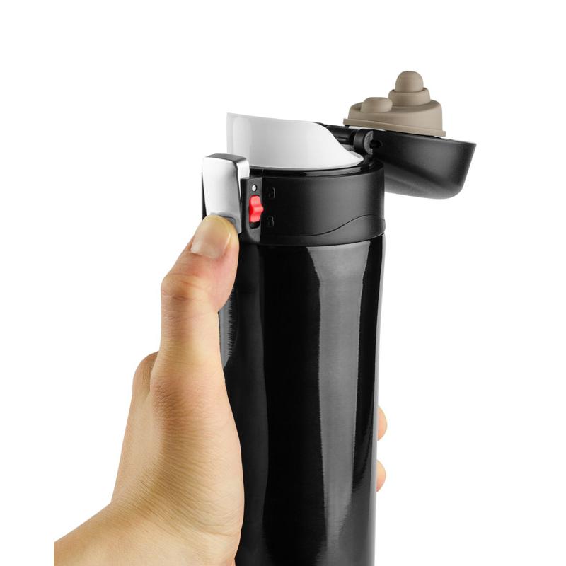 Cană termoizolantă pentru călătorie LOCK 440 ml negru