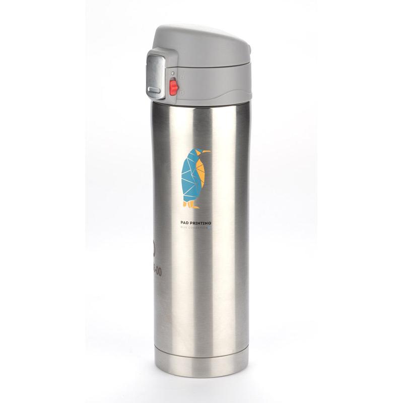 Cană termoizolantă pentru călătorie LOCK 440 ml argintiu