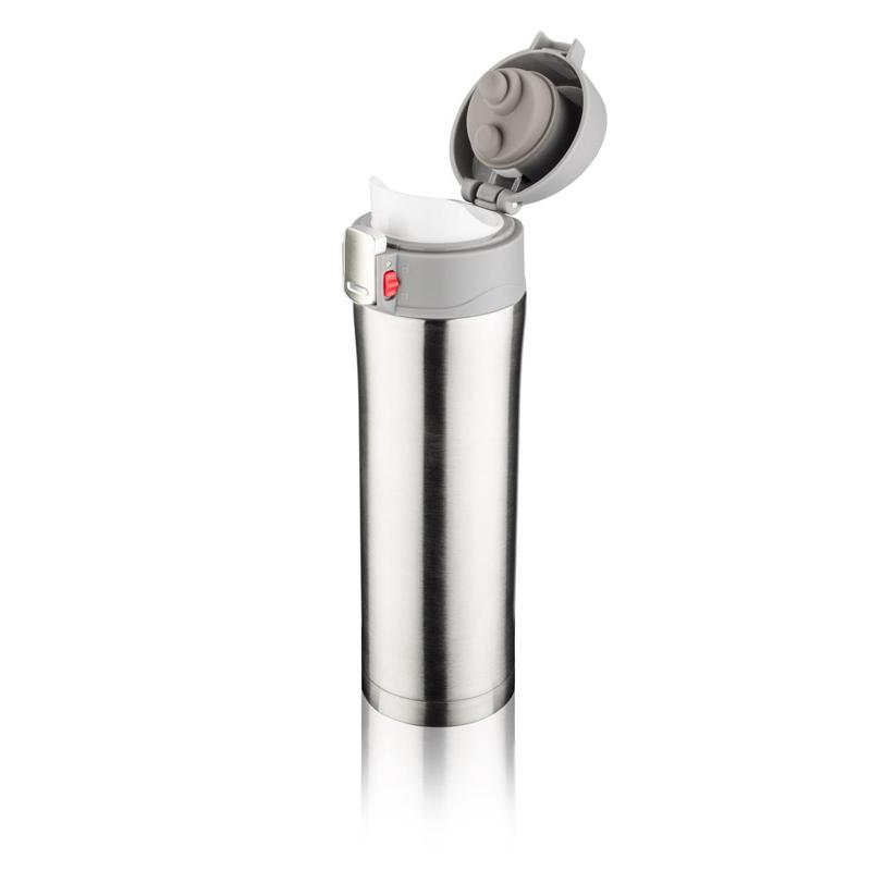 Cană termoizolantă pentru călătorie LOCK 440 ml argintiu