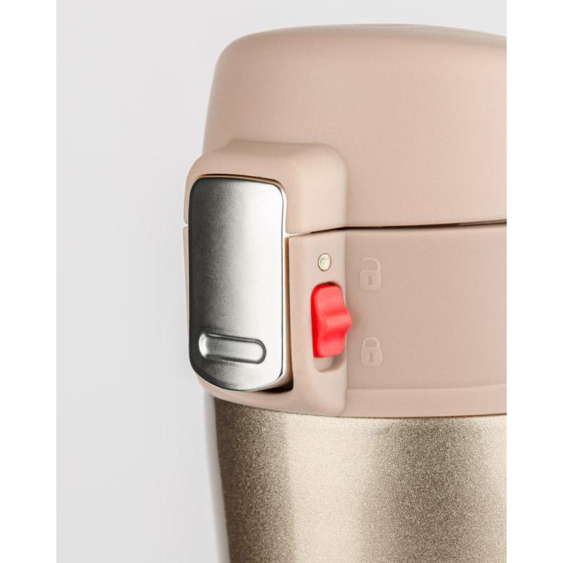 Cană termoizolantă pentru călătorie LOCK 440 ml auriu