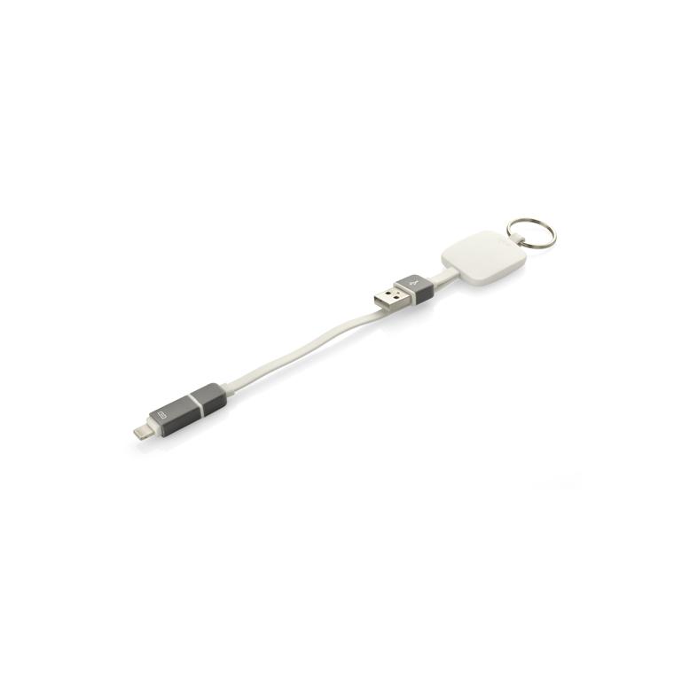 Cablu USB 2 în 1 MOBEE alb