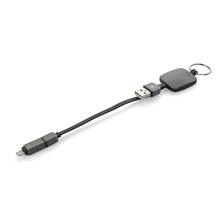 Cablu USB 2 în 1 MOBEE negru