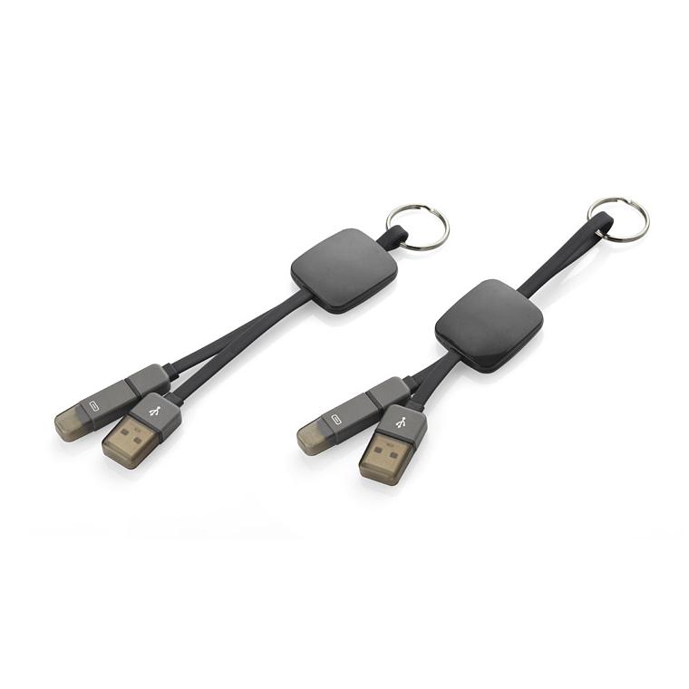 Cablu USB 2 în 1 MOBEE negru