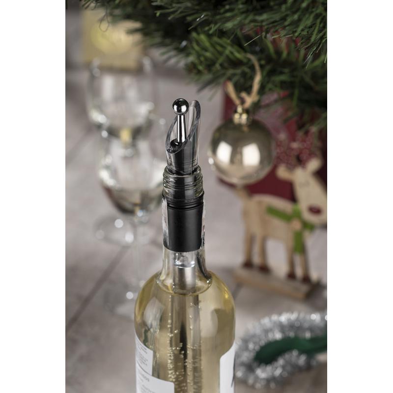 Răcitor de vinuri cu dozator BLANC argintiu