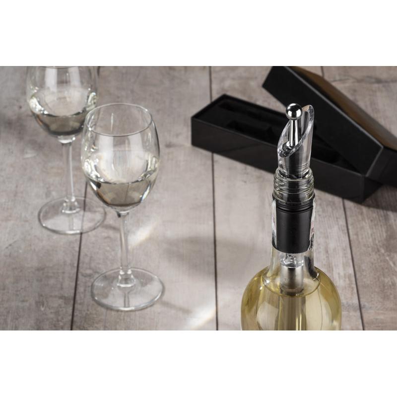 Răcitor de vinuri cu dozator BLANC argintiu
