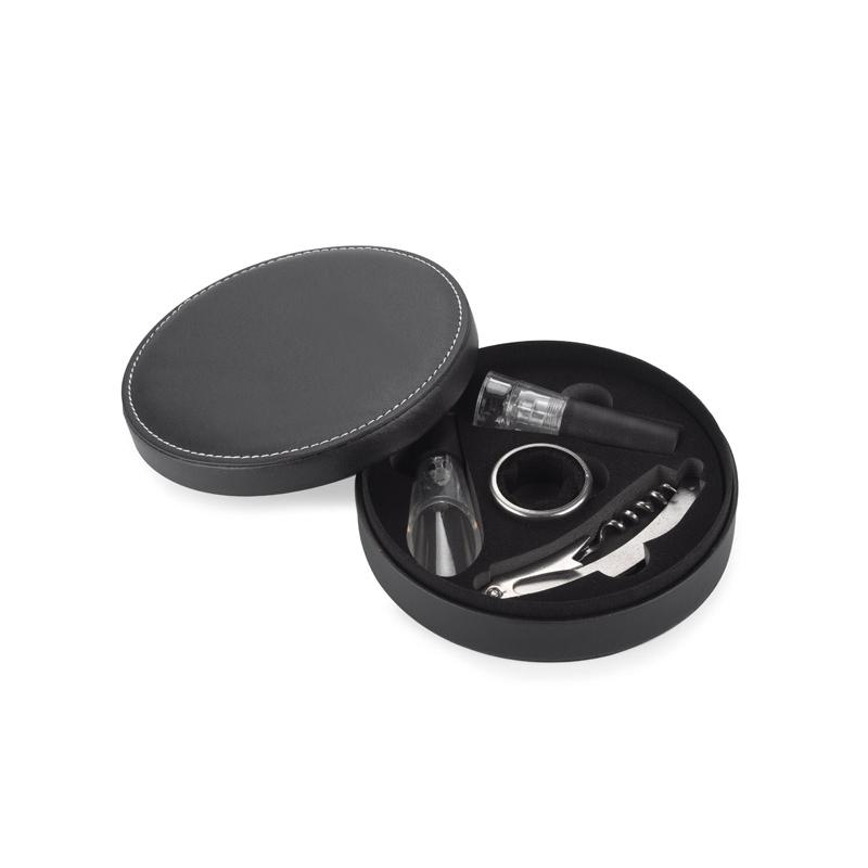 Set pentru vin NEBBILO negru