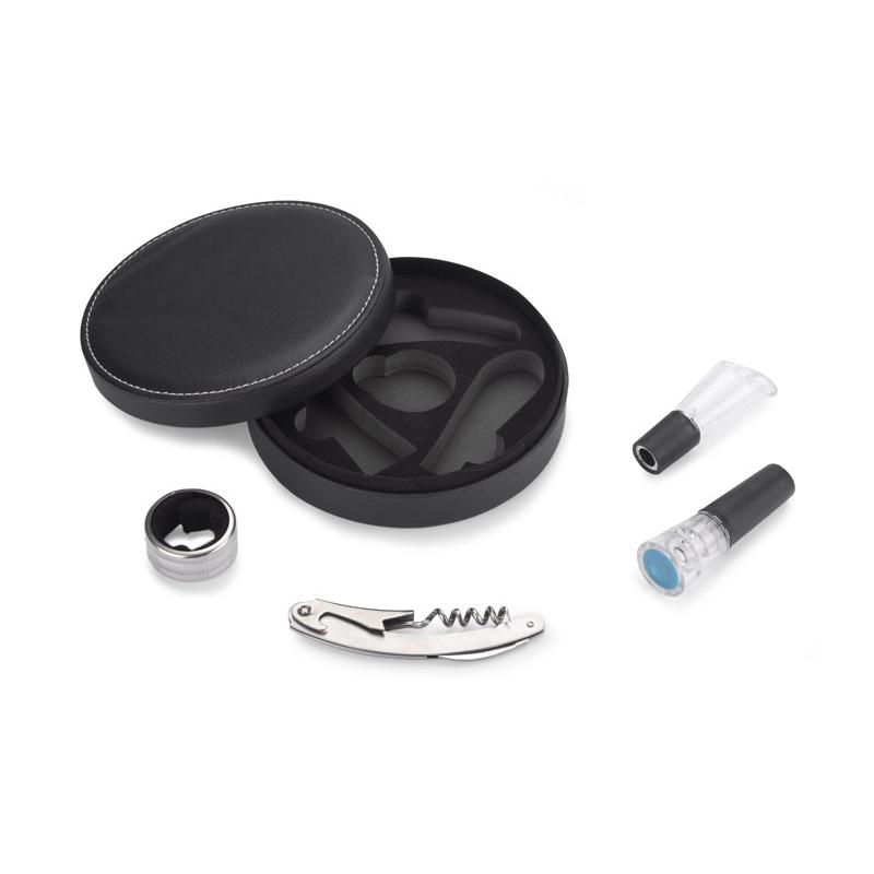 Set pentru vin NEBBILO negru