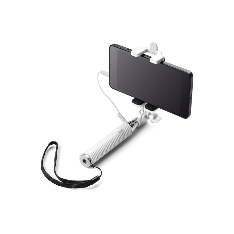 Suport telescopic pentru telefon SELFIE MINI alb