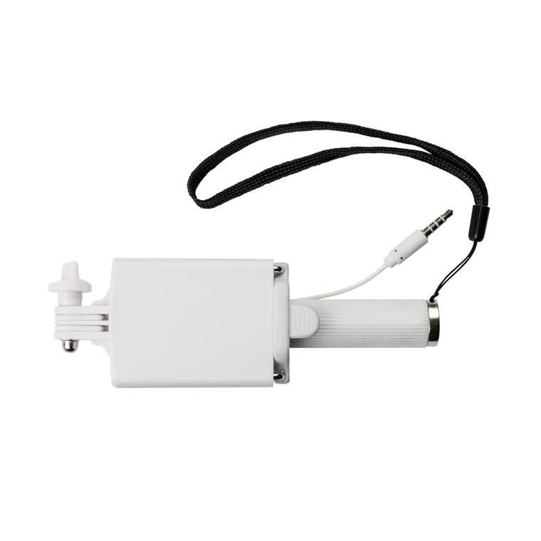 Suport telescopic pentru telefon SELFIE MINI alb