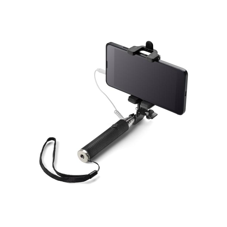 Suport telescopic pentru telefon SELFIE MINI negru