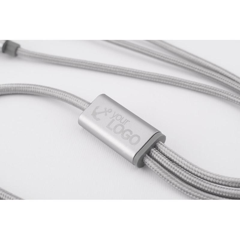Cablu USB 3 în 1 TALA argintiu