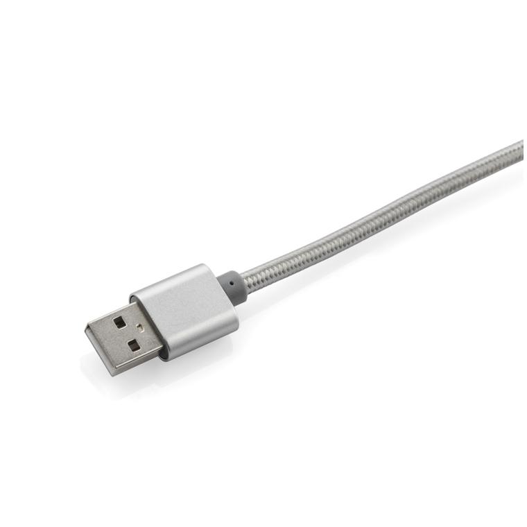 Cablu USB 3 în 1 TALA argintiu