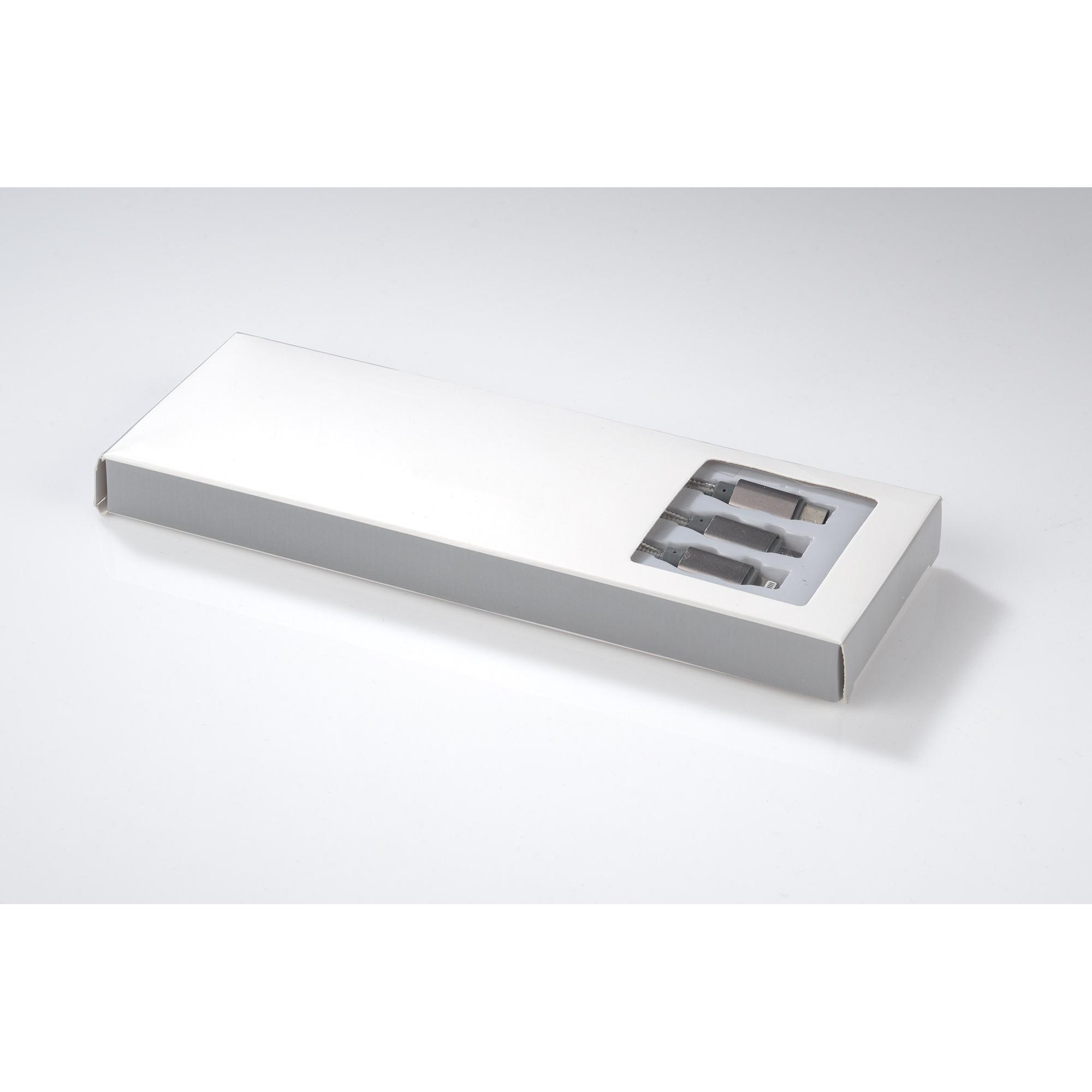 Cablu USB 3 în 1 TALA argintiu