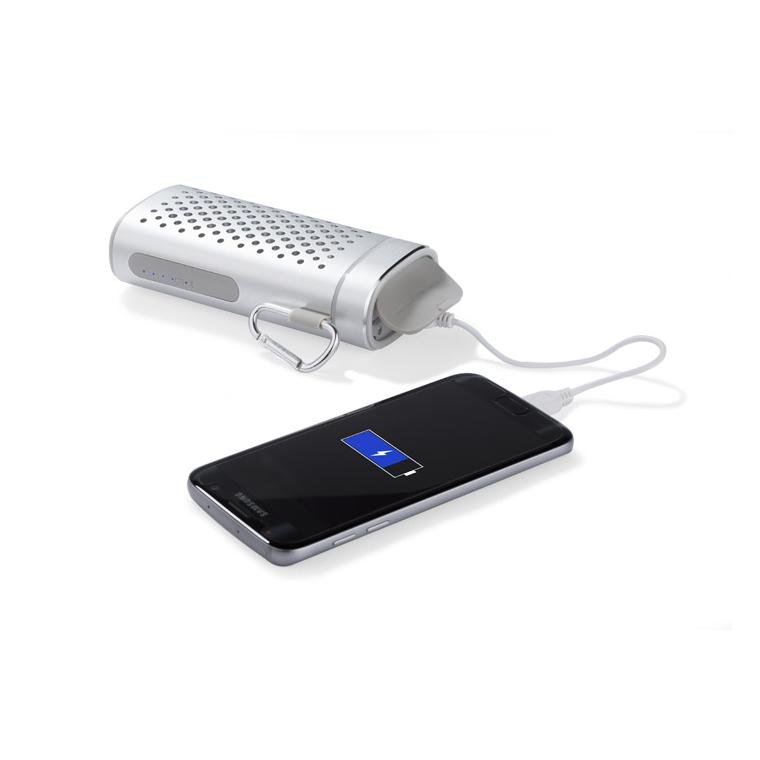 Boxă wireless cu baterie externă SOUND 4000 mAh argintiu