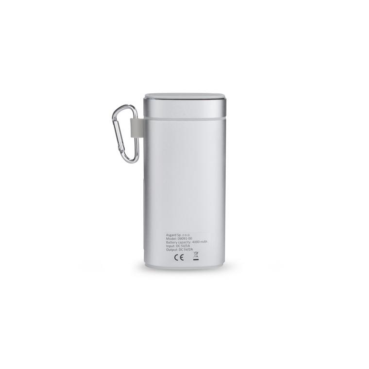 Boxă wireless cu baterie externă SOUND 4000 mAh argintiu