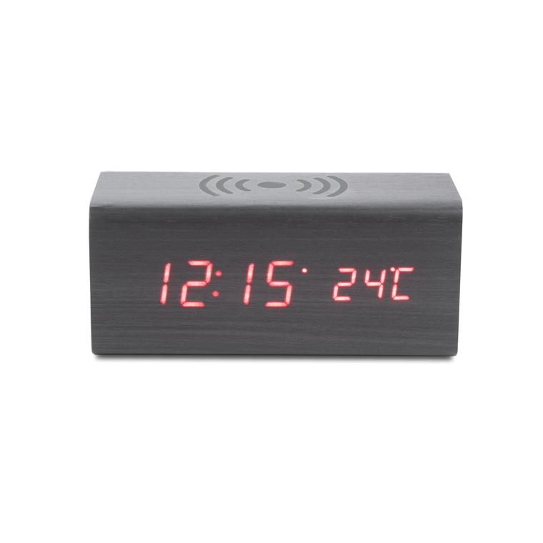 Ceas de birou cu încărcător wireless CORNELL negru