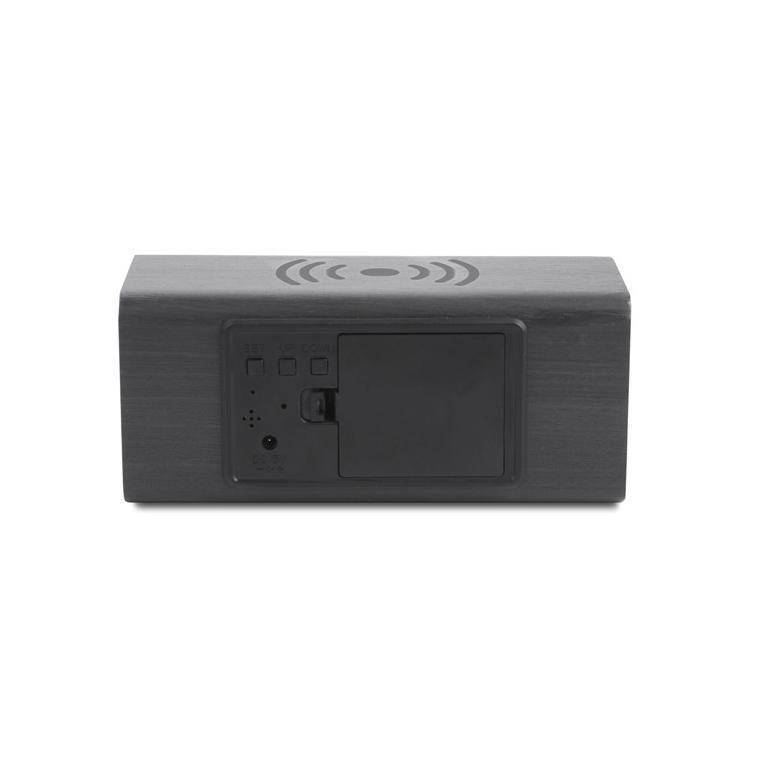 Ceas de birou cu încărcător wireless CORNELL negru