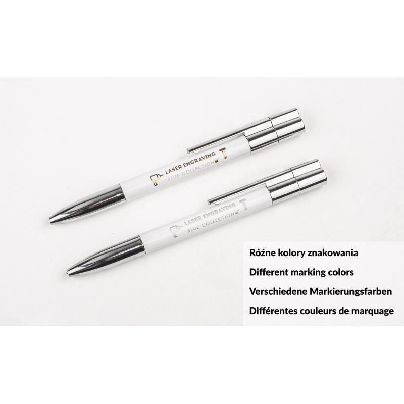 Pix cu bilă cu stick USB 16 GB BRAINY alb