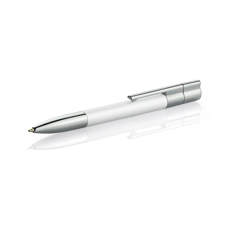 Pix cu bilă cu stick USB 16 GB BRAINY alb