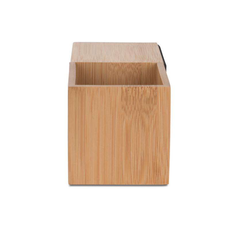 Ceas de birou cu organizator BAMBOO maro