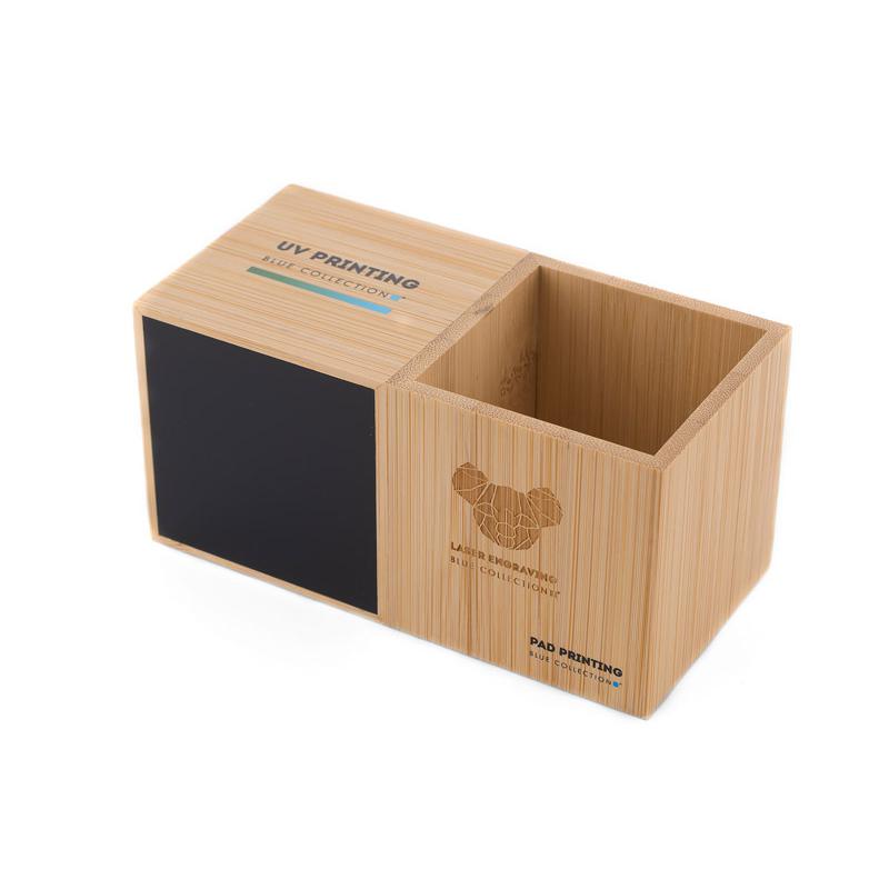 Ceas de birou cu organizator BAMBOO maro
