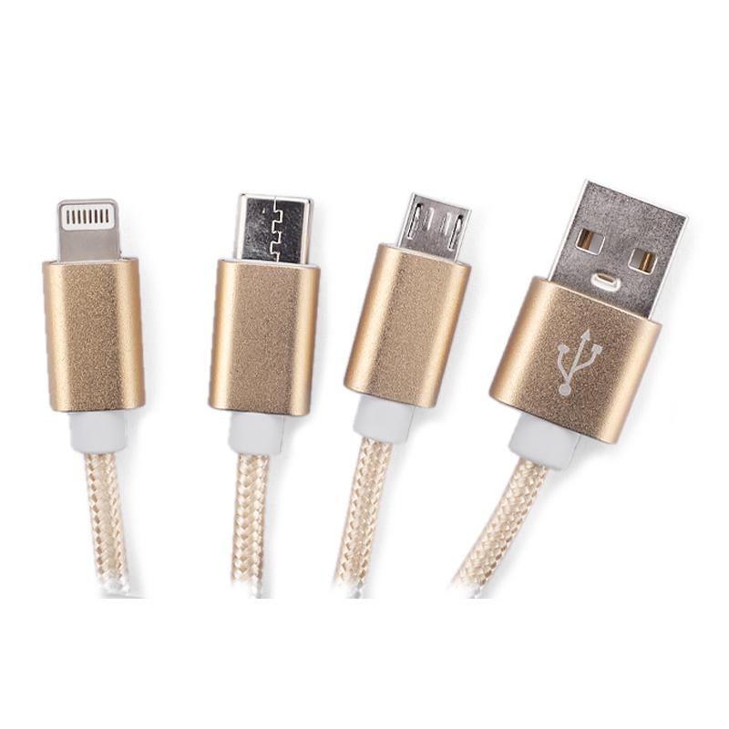 3 în 1 cablu USB TAUS auriu