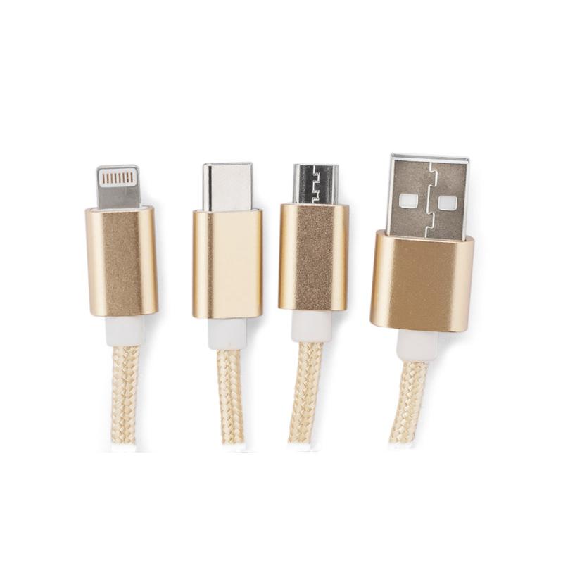 3 în 1 cablu USB TAUS auriu