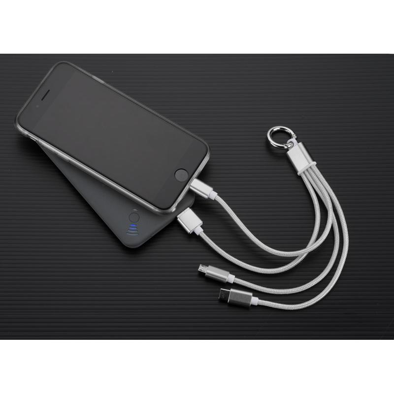 3 în 1 cablu USB TAUS Argintiu