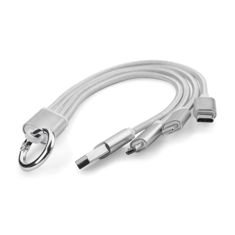 3 în 1 cablu USB TAUS argintiu